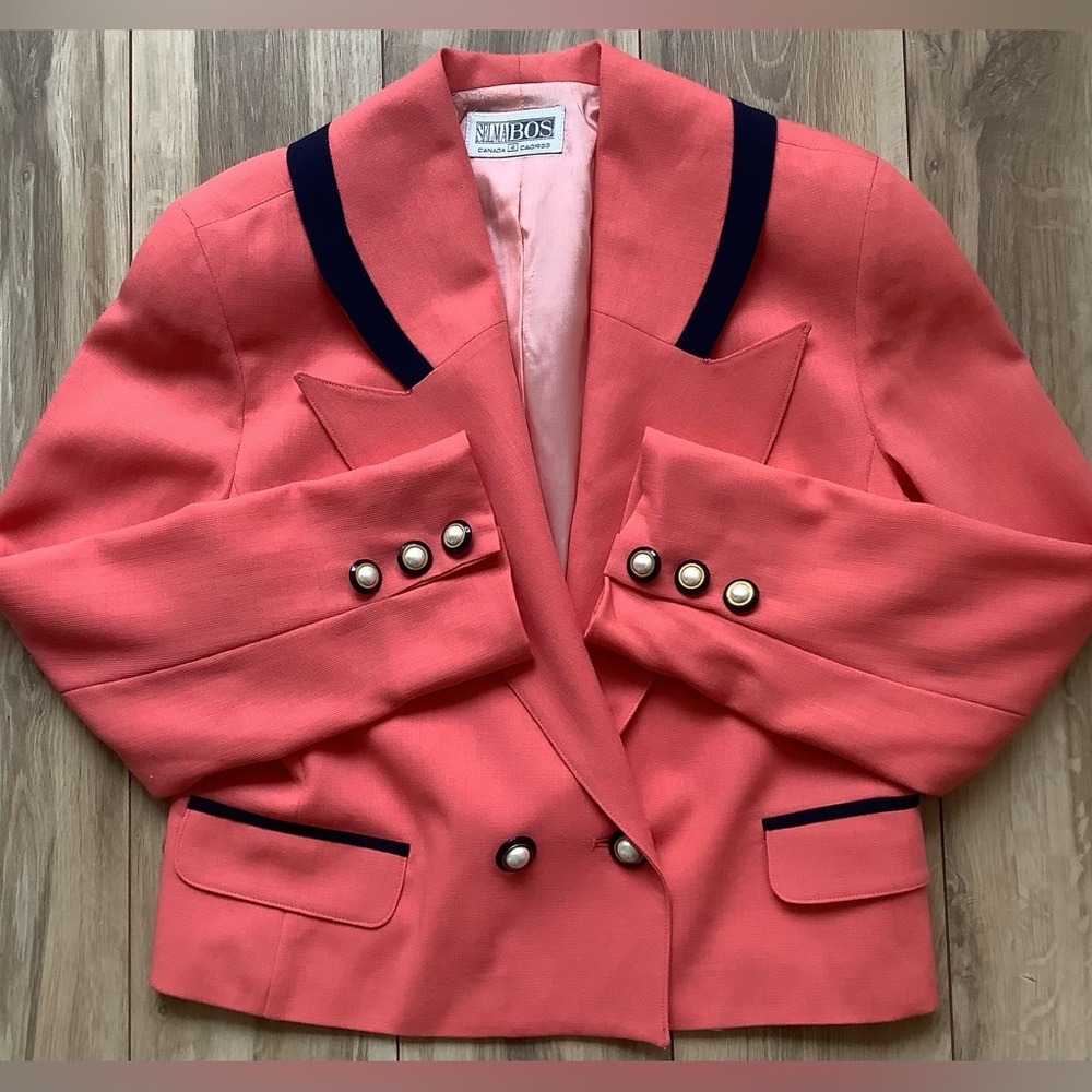 🎉host pick🎉 Crepe suit jacket blazer 90s Canadian designer